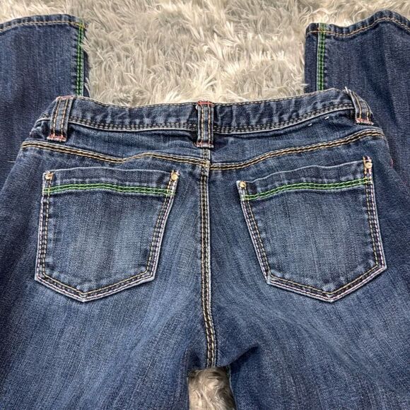 Gap denim girls lowrise jeans size 12   Rainbow stitching. Fits women’s Xs. Refe - Picture 5 of 8